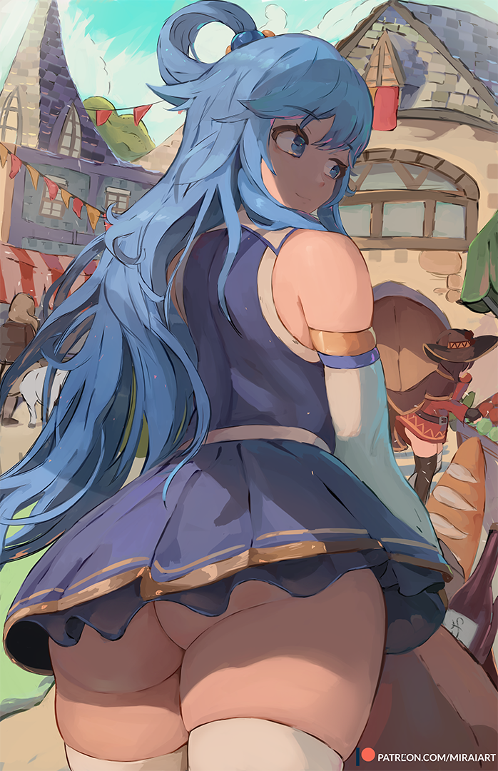 hot art of aqua from Konosuba